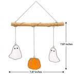 Ghost and Pumpkin Halloween Mobile with Branch Hanger by AuroraeGlass — photo 9