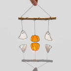 Ghost and Pumpkin Halloween Mobile with Branch Hanger by AuroraeGlass — photo 3
