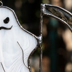 Ghost with Scythe Halloween Window Hanging by AuroraeGlass — photo 6