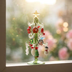 Green Tabletop Christmas Tree with 13-Piece Mini Display by AuroraeGlass — photo 4