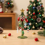Green Tabletop Christmas Tree with 13-Piece Mini Display by AuroraeGlass — photo 2