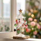 Clear Tabletop Christmas Tree with 13-Piece Mini Display by AuroraeGlass — photo 9