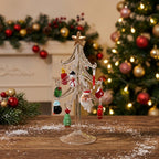 Clear Tabletop Christmas Tree with 13-Piece Mini Display by AuroraeGlass — photo 1