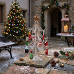 Clear Tabletop Christmas Tree with 13-Piece Mini Display by AuroraeGlass — photo 4