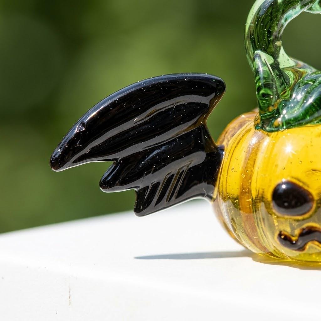 Mini Bat Jack-O'-Lantern Figurine for Halloween Display by AuroraeGlass — photo 7