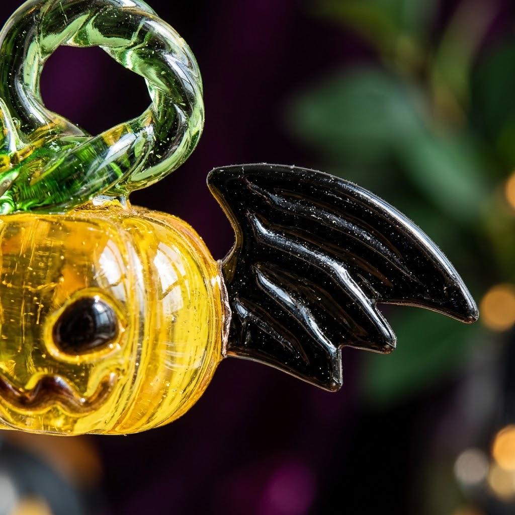 Mini Bat Jack-O'-Lantern Figurine for Halloween Display by AuroraeGlass — photo 8