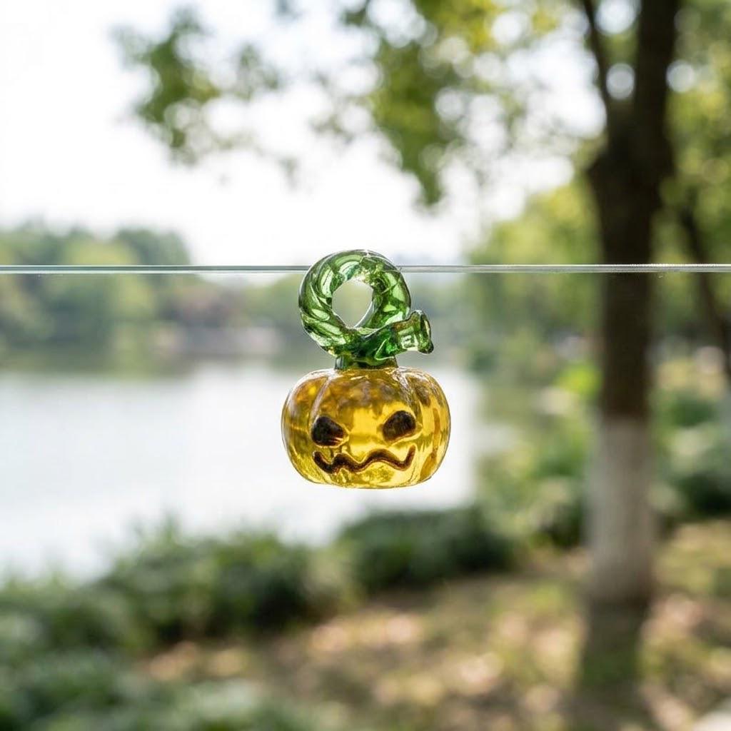 Mini Amber Jack-O'-Lantern Figurine for Fall Display by AuroraeGlass — photo 10