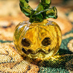 Mini Amber Jack-O'-Lantern Figurine for Fall Display by AuroraeGlass — photo 8