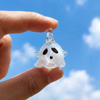 Mini Clear White Ghost Figurine: Spooky Halloween Desk Decor (20x25mm) by AuroraeGlass — photo 4