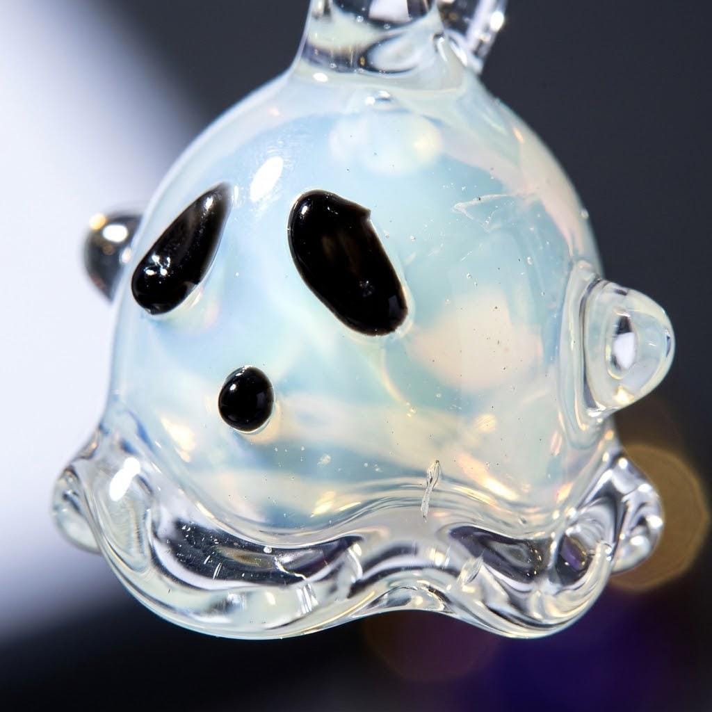 Mini Clear White Ghost Figurine: Spooky Halloween Desk Decor (20x25mm) by AuroraeGlass — photo 5