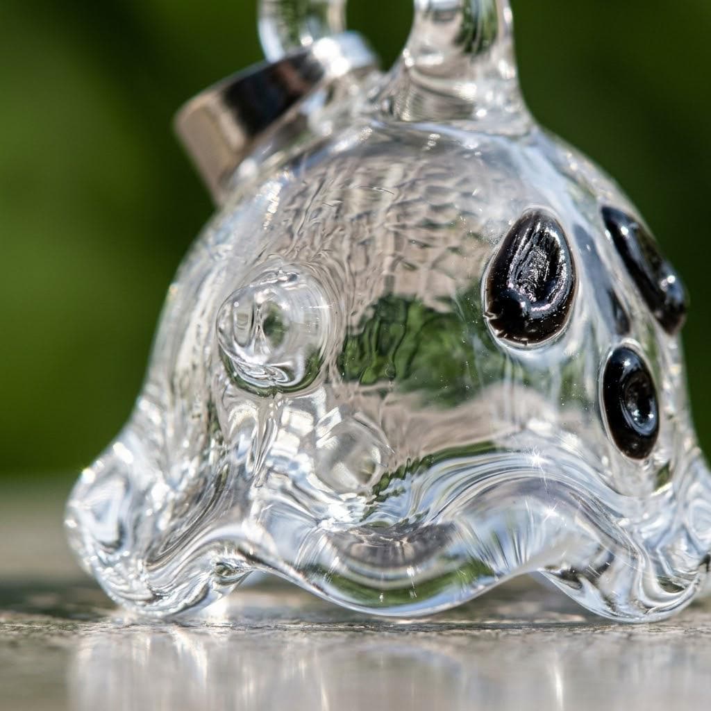Mini Clear White Ghost Figurine: Spooky Halloween Desk Decor (20x25mm) by AuroraeGlass — photo 6