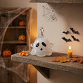 Mini Clear White Ghost Figurine: Spooky Halloween Desk Decor (20x25mm) by AuroraeGlass — photo 1