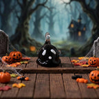 Mini Black Ghost Figurine: Spooky Halloween Desk Decor (20x25mm) by AuroraeGlass — photo 1
