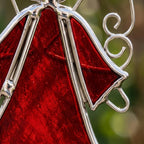 Red Angel Stained Glass Suncatcher, Tiffany-inspired Guardian Angel Window Hanging, Handmade Christmas Gift by AuroraeGlass — photo 4