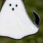 Handmade Stained Glass Dog Ghost Suncatcher, Halloween Pet Lover Decor by AuroraeGlass — photo 8