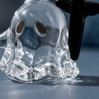Ghost Ornament with Black Cross-Shaped Side Detail, Mini Halloween Hanging Decor by AuroraeGlass — photo 3
