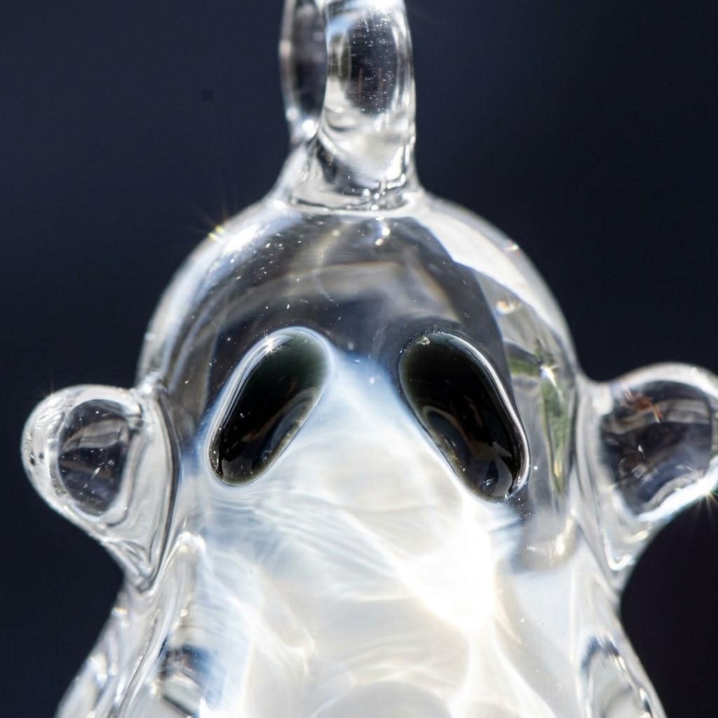 Single Ghost Ornament with Outstretched Arms, Mini Halloween Hanging Decor by AuroraeGlass — photo 5