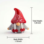 Gnome Figurine with Red Speckled Hat and Twin White Braids, Mini Decor by AuroraeGlass — photo 10