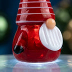 Gnome Figurine with Red and White Striped Pointed Hat, Mini Shelf Decor by AuroraeGlass — photo 5