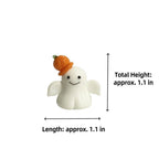 Smiling Ghost Figurine with Orange Pumpkin Hat, Mini Halloween Shelf Decor by AuroraeGlass — photo 10