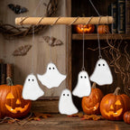 Five Iridescent Ghosts Halloween Mobile with Branch Hanger by AuroraeGlass — photo 3