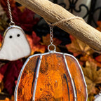 Ghost and Pumpkin Halloween Mobile with Branch Hanger by AuroraeGlass — photo 8