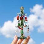 Green Tabletop Christmas Tree with 13-Piece Mini Display by AuroraeGlass — photo 5