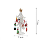 Clear Tabletop Christmas Tree with 13-Piece Mini Display by AuroraeGlass — photo 10