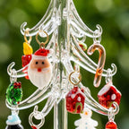 Clear Tabletop Christmas Tree with 13-Piece Mini Display by AuroraeGlass — photo 7