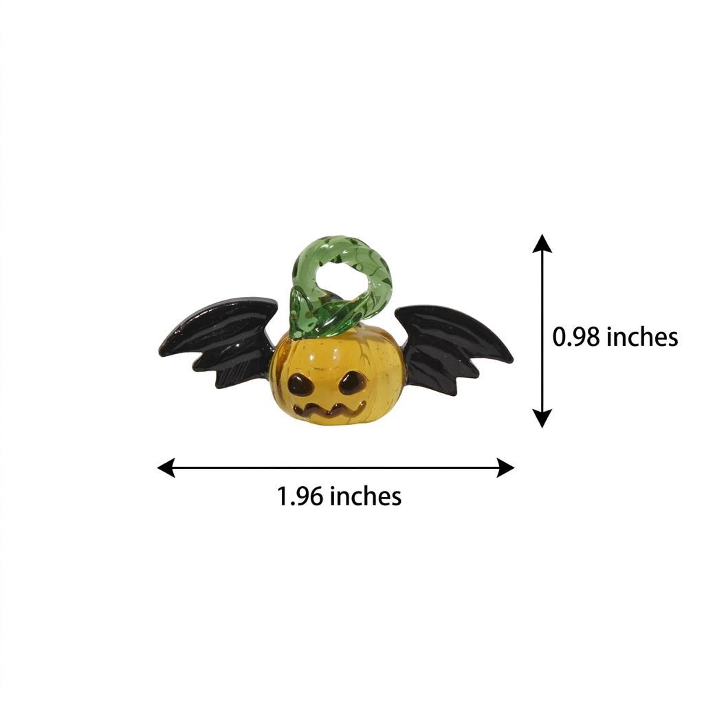 Mini Bat Jack-O'-Lantern Figurine for Halloween Display by AuroraeGlass — photo 10