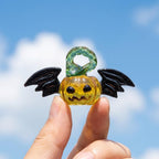 Mini Bat Jack-O'-Lantern Figurine for Halloween Display by AuroraeGlass — photo 5