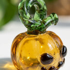 Mini Amber Jack-O'-Lantern Figurine for Fall Display by AuroraeGlass — photo 7