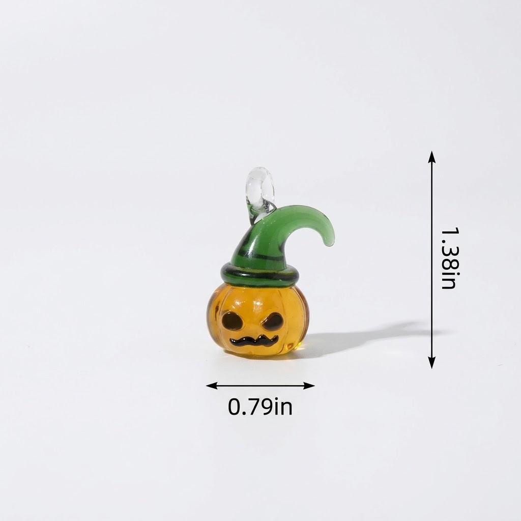 Mini Pumpkin Witch Hat Figurine for Halloween Display by AuroraeGlass — photo 10