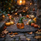 Mini Pumpkin Witch Hat Figurine for Halloween Display by AuroraeGlass — photo 4