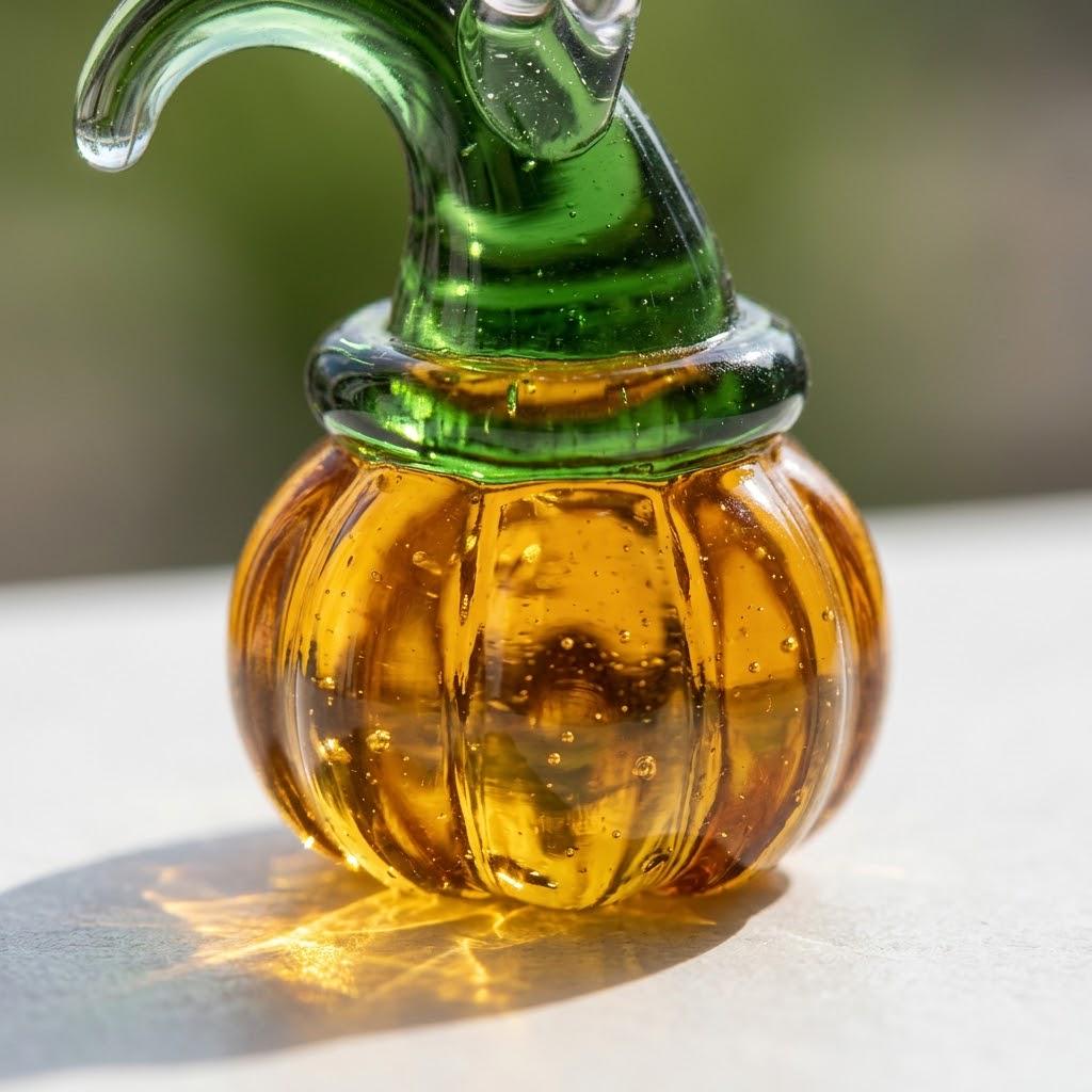 Mini Pumpkin Witch Hat Figurine for Halloween Display by AuroraeGlass — photo 7