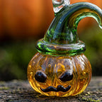 Mini Pumpkin Witch Hat Figurine for Halloween Display by AuroraeGlass — photo 8