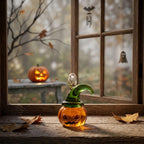 Mini Pumpkin Witch Hat Figurine for Halloween Display by AuroraeGlass — photo 2