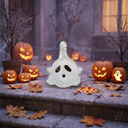 Mini Clear White Ghost Figurine: Spooky Halloween Desk Decor (20x25mm) by AuroraeGlass — photo 3