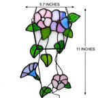 Pink and Purple Flower Window Hanging with Trailing Leaves and Basket Design by AuroraeGlass — photo 9