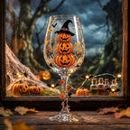 Halloween Decorative Goblet with Stacked Pumpkins and Witch Hat by AuroraeGlass — photo 5