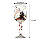 Halloween Decorative Goblet with Ghost, Haunted House and Pumpkins by AuroraeGlass — photo 10
