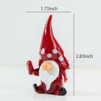 Gnome Figurine with Tall Red Spotted Hat and Raised Hand, Tabletop Decor by AuroraeGlass — photo 10