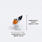Ghost Figurine Holding Orange Pumpkin with Black Pointed Hat, Mini Halloween Decor by AuroraeGlass — photo 10